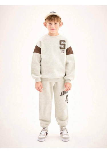 Lacıel Parıs Advanture Sport Çocuk Eşofman Takım Krem