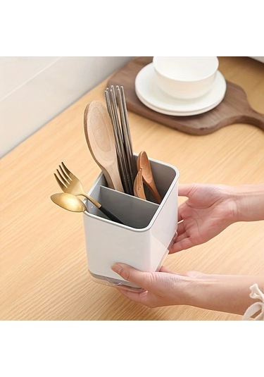 Fochsia Gri 2 Renk Seçenekli Modern Çok Katlı Banyo Organizatörü - Diş Fırçası Ve Tarak Askılı Kurutmalı Gri