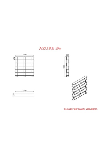 KALENDER DEKOR AZURE-180 KİTAPLIK AZR02