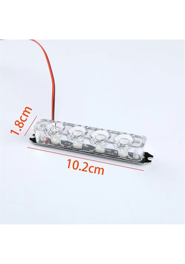 Singree Acil Durum Led Işık Barı - Kırmızı Mavi Yanıp Sönen 4 Led'li Motor Ve Araçlar İçin