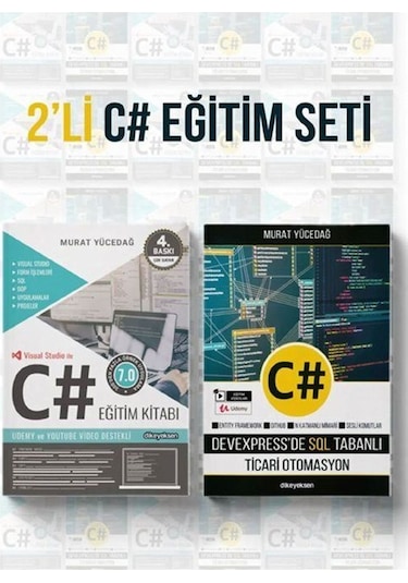 2'li C# Eğitim Seti - 2 Kitap Takım - Murat Yücedağ - Dikeyeksen