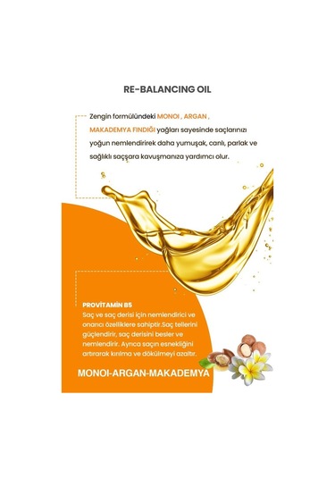 Botanica Comfort Monoi Argan Makademya İçerikli Nemlendirici Saç Bakım Yağı 100 ML