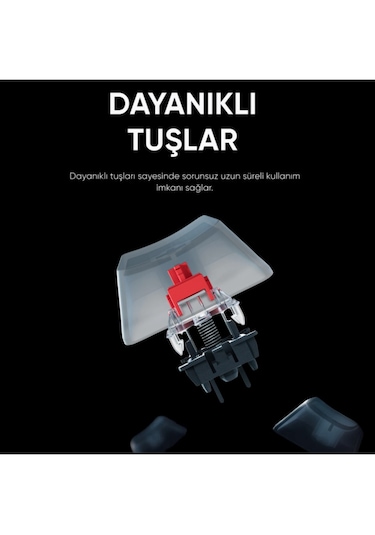 Acer Emachines Eak100 Beyaz/yeşil Usb Rgb Backlight Red Swıtch Mekanik Q 101 Tuşlu Compact Gaming Klavye