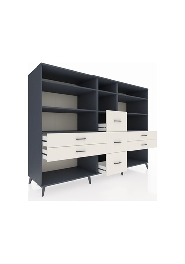 Kronos Dolap 8 Raflı 7 Çekmeceli 220x59x163 Antrasit-antrasit/ay Antrasit-antrasit/aytaşı Kronos Dolap 8 Raflı 7 Çekmeceli 220x59x163 Antrasit-antrasit/ay Antrasit-antrasit/aytaşı