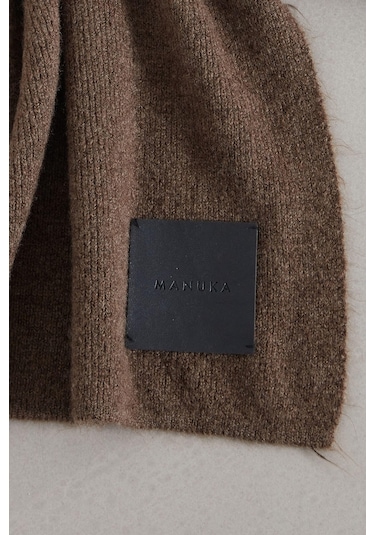 Cozy Yumuşak Dokulu Atkı Kahverengi Kahverengi