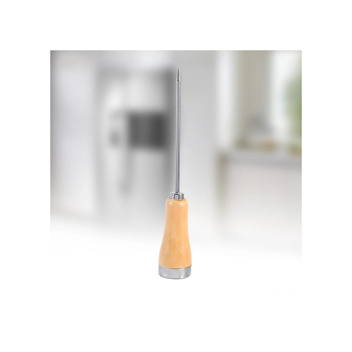 Wezone Ahşap Saplı Paslanmaz Çelik Buz Çakısı - Buz Bloklarını Kolay Böl, Soğutucuda Temizlik, Güvenli Tutuş Diğer