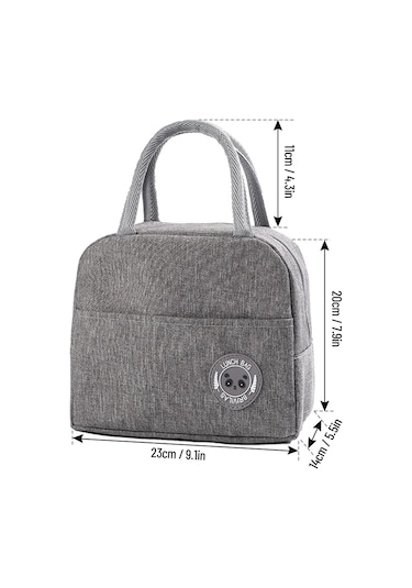 Padalink 6l Kapasiteli Isı Yalıtımlı Bento Çantası - Aluminyum Folyo Içli, Su Geçirmez, El Çantası İle Taşınabilir, Gri Kasyon Gri