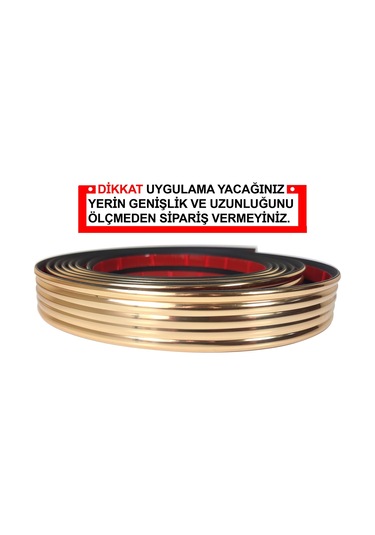 Dalgalı Gold Nikelaj 30 Mm Genişlik 3 Metre Uzunluk