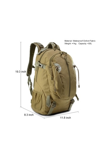 Junsunmay J013 30l Seyahat Açık Molle Sırt Çantası Yürüyüş Çantası Siyah