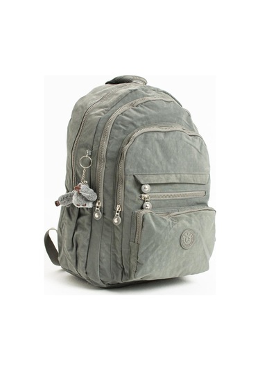 Ultra Hafif Çok Cepli Krinkıl Sırt Çantası Unisex Gri Model: 571-3b - Gri