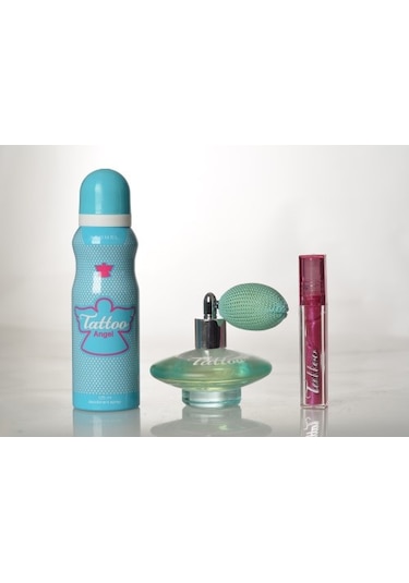 Aromel Tattoo Angel Parfüm EDT 50 ML + Deodorant 125 ML + Lip Gloss
