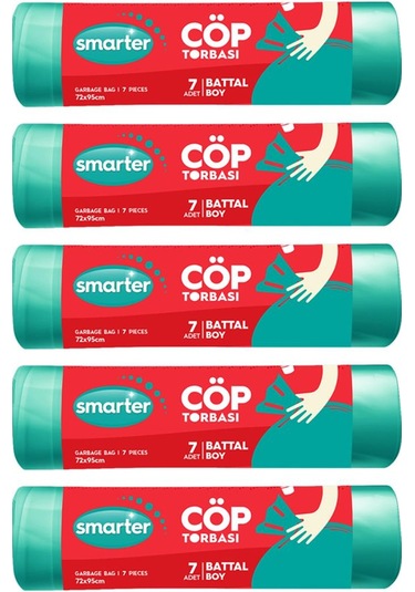 Smarter 5'li Battal Boy Çöp Torbası Çöp Poşeti