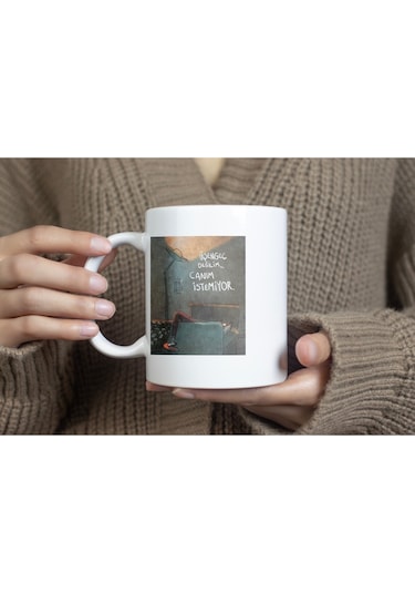 Üşengeç Değilim Canım İstemiyor Yazılı Komik Kupa Bardak Mizahi Sözlü Hediye Bardak Beyaz