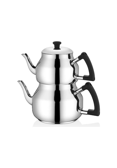 Özkent Marmaris Mini Boy 1,9 Lt Paslanmaz Çelik Çaydanlık Siyah K313 Siyah