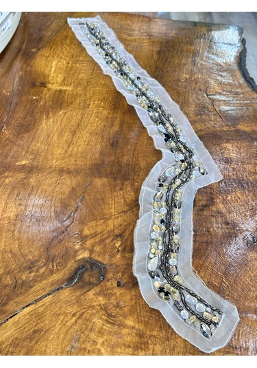 Taş İşleme Dikiş Giyim Aksesuarı Aplike 74x5 Cm