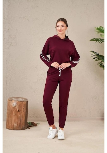 Pjs 23574 Kapüşonlu Kadın Eşofman Takım 001