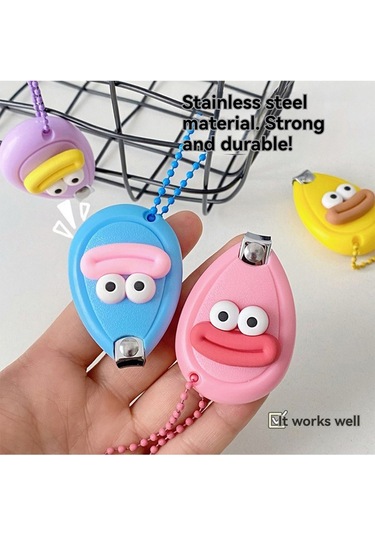 Konesam Eğlenceli Bebek Tırnak Makası - Portatif Ve Kaymaz Pembe Tasarım