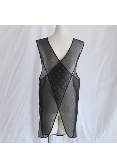 Ulzyvf Temizlik Su Siyah Sırtlı Şeffaf Önlük Kadın İçin Geçirmez Erkek Cepli Çapraz Vq Siyah - Şeffaf