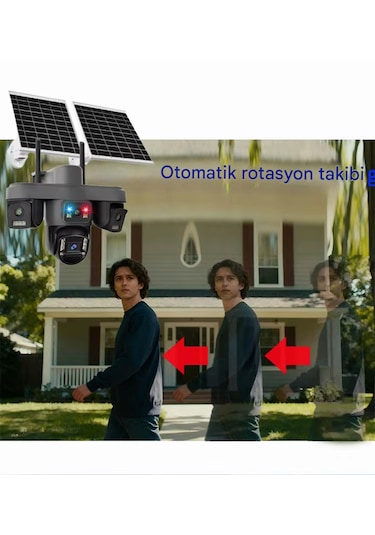 O-kam Ok335 Premium Serisi 12mp 4 Kameralı 4g Çift Solar Panel Gece Görüş 1 Yıl Turkcell +128gb Hafıza