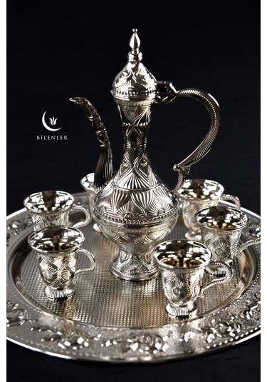 Hediyelik/ Dekoratif Gümüş Zemzem Takımı 8 Parça Set