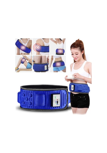 Büro Ev Ofis Personel Bakımı İçin 5motor Titreşimli İnce Göbek Eritme Masaj Kemeri Gri