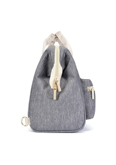 Jeehugo Gri Çok Fonksiyonlu Bebek Çantası - El/omuz/üçgen Çantası, Su Geçirmez, Geniş Hacimli Anne Bebek Seyahat Çantası 25x15x28cm Gri