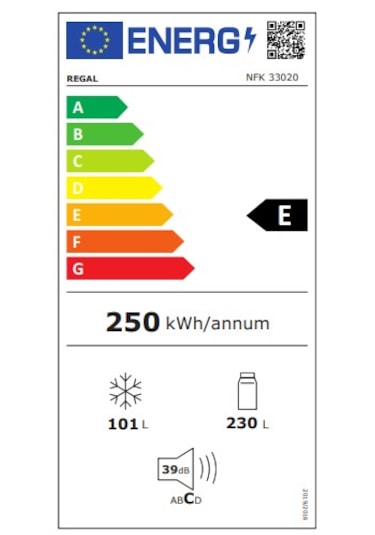 Regal NFK 33020 330 L No Frost Kombi Buzdolabı