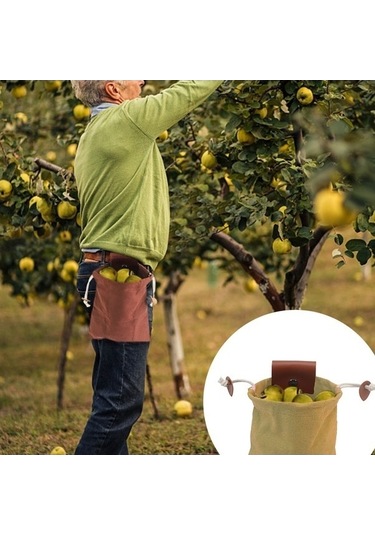 Funtree Katlanabilir Kemer Çantası - Su İtici Meyve Toplama Yeşil Renkli Model Yeşil