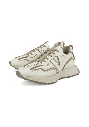 Ziya, Kadın Hakiki Deri Sneaker 1431000z4660 Krem 1231000 4660 004 Krem