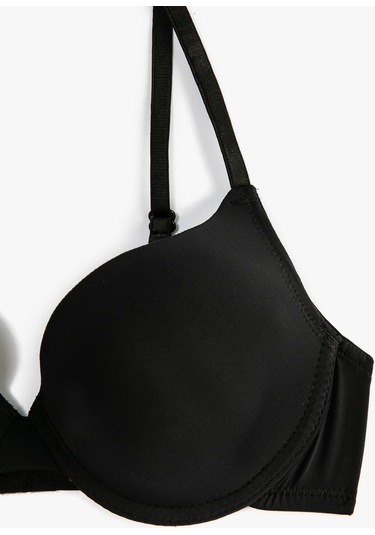 Koton Balenli Sütyen Basic Dolgusuz Kaplı Desteksiz Siyah 4wlk10016mk 4WLK10016MK999 Siyah