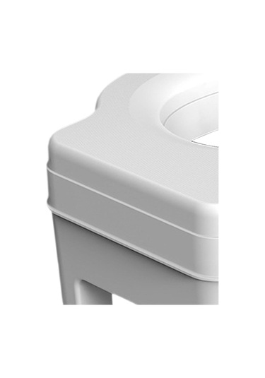 Suntek Tuvalet Taburesi Taşınabilir Kaymaz Kompakt 26,5cm-beyaz