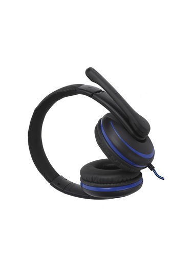 3,5 Mm Kablolu Oyun Kulaklığı, Ps4, Dizüstü Bilgisayar Ve Cep Telefonu İçin Mikrofonlu Oyun Kulaklığı Siyah Mavi