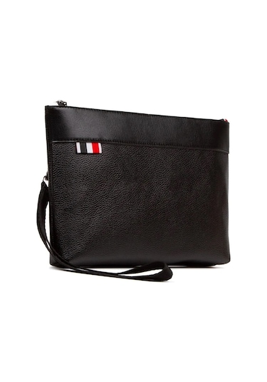 Tuldar Deri El Askılı Dosya Evrak Günlük Portföy & Clutch Çanta Tul527 Siyah