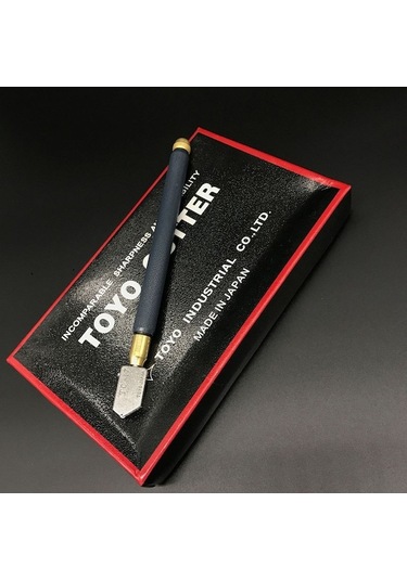 Xindoker Toyo Cam Kesici Tc-17 Modeli Demir Saplı Kayar Tip Sarı Cam Kesi Toolu