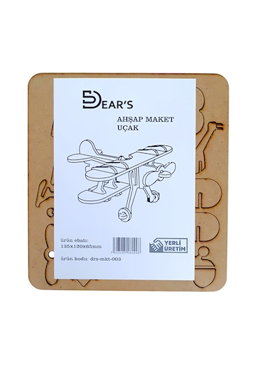 Ahşap Maket Uçak 135 X 120 X 65mm