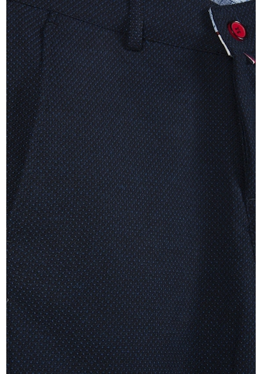 Terapi Men Erkek Koyu Mavi Slim Fit Keten Şort Çokrenkli2