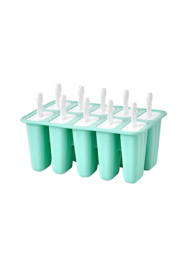 Geeroyoo 6 Hücrelü Norveç Yeşili Silikon Buzluk Seti - Evde Kolayca Buz Ve Dondurma Yapmak İçin Dayanıklı Kalıp Çok Renkli