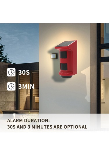 Yifomall Güneş Enerjili Dış Mekan Alarmı, 120db Yüksek Ses, Su Geçirmez, İnsan Algılama, Uzun Kullanim Süresi, Zx-sn50 Kumandasız