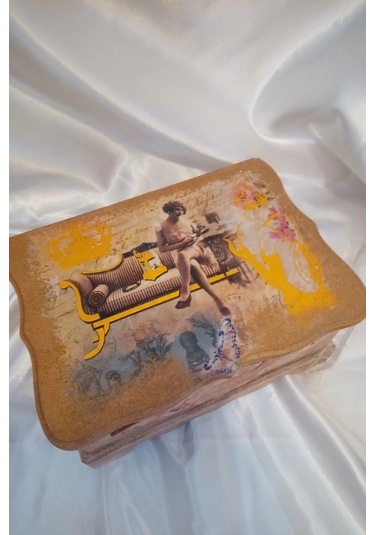 Sevgili Hediye Kutusu Sevgililer Günü Ahşap El İşi Hand Made Mücevher Kutusu Orta Boy