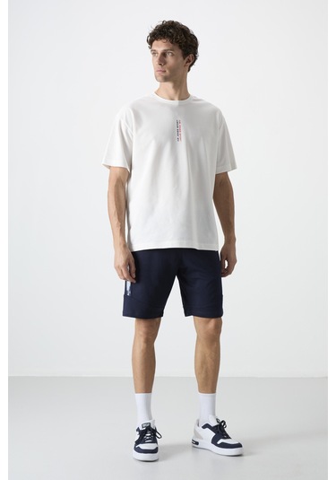 Tommy Life Amos İndigo Baskılı Erkek Şort - 81246 İndigo