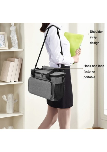 Cbtx 10l Oxford Kumaş Termal Yalıtımlı Su Geçirmez Seyahat Öğle Yemeği Çantası Omuz Askılı Piknik Soğutucu Tote - Lacivert