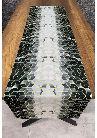 Geometrik Desenli Runner 40x140 Cm Renkli