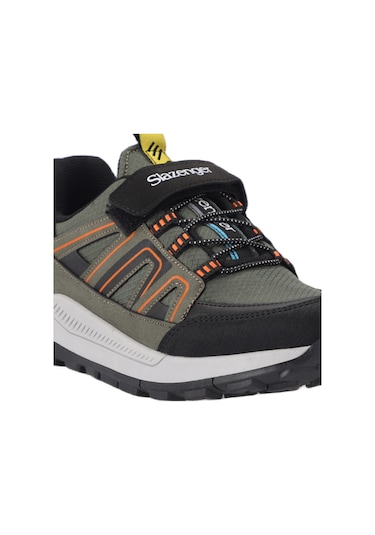 Slazenger KROSS KTN Çocuk Cırt Cırtlı Haki / Turuncu Günlük Spor Ayakkabısı