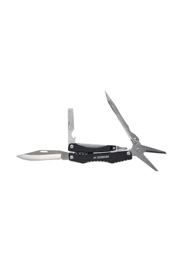 Schrade Kamp Clench Çok Amaçlı El Aracı 9 Fonksiyonlu Paslanmaz Katlanır Multitool 1182532 Siyah