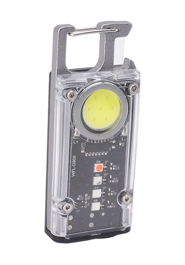 Yaozixa Alüminyum Mini Cob Çalışma Lambası - 1500 Lümens 8 Aydınlatma Modu - Manyetik Tabanlı Çanta Anahtarı - Usb Şarjlı Fener Gümüş Diğer