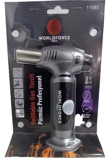 Worldforce Profesyonel Pürmüz Kamp Çakmağı Yüksek Isı Üretir N11.3468 Siyah