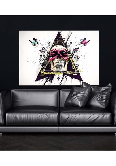 Eğlenceli Iskeletor Cam Tablo