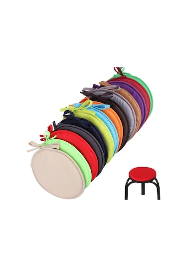 Yeşil Yuvarlak Bistro Dairesel Sandalye Minderi Koltuk Yedekleri Mutfak Yemek Çıkarılabilir Kapak Yeni