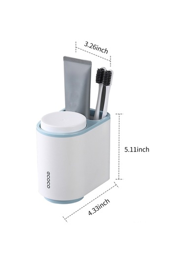 Ximistore9 Magneetik Tutuculu, Delme Olmayan Duşakabin Organizasyon Seti - Mavi, Su Akıtımı İçin Ters Yüklü Bardak, Abs Malzeme Mavi