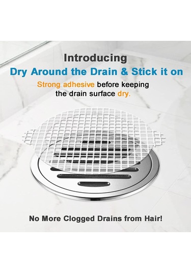 Neevoyu Banyo Lavabo Tıkanıklık Önleyici Tek Kullandım Atıcı Saç Filitresi, 30 Adet 9cm Camurluk Filtre Sticker Beyaz